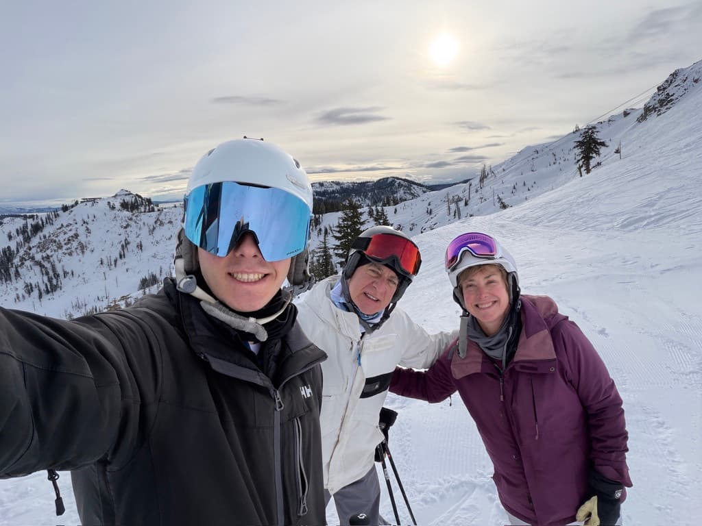 Wow this might have been Dad's only ski day on the mountain.